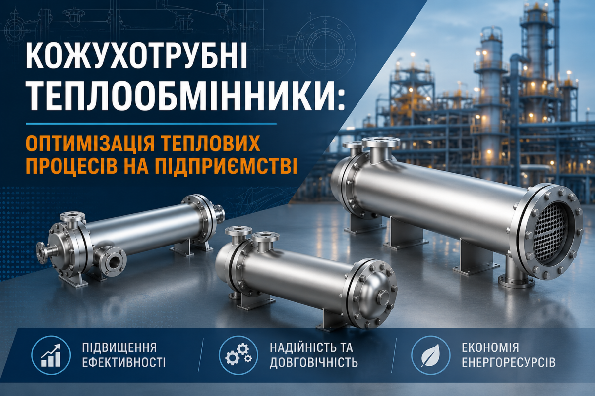 Кожухотрубні теплообмінники: Принцип роботи, підбір та розрахунок для промисловості